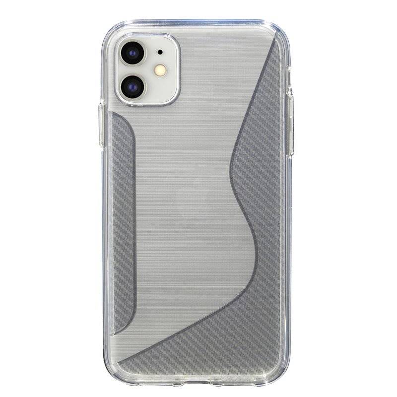cofi1453® S-Line Hülle Bumper kompatibel mit iPhone 11 Silikonhülle Stoßfest Handyhülle TPU Case Cover in Transparent