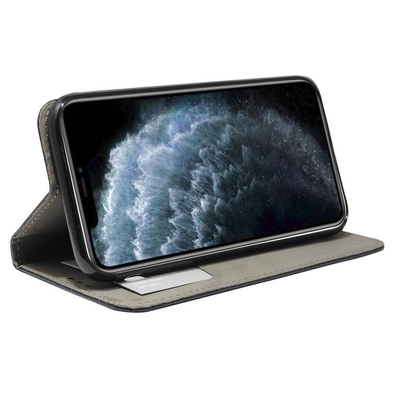 Buch Tasche Smart für iPhone 11 Pro Max Handy Hülle Etui Brieftasche Schutzhülle mit Standfunktion Schwarz