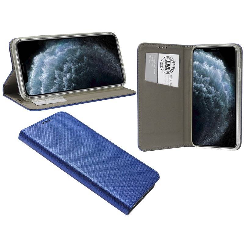 Buch Tasche Smart für iPhone 11 Pro Max Handy Hülle Etui Brieftasche Schutzhülle mit Standfunktion Blau