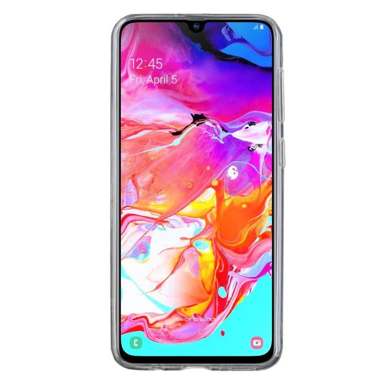 Silikon Hülle Basic kompatibel mit SAMSUNG GALAXY A70 (A705F) Case TPU Soft Handy Cover Schutz Transparent