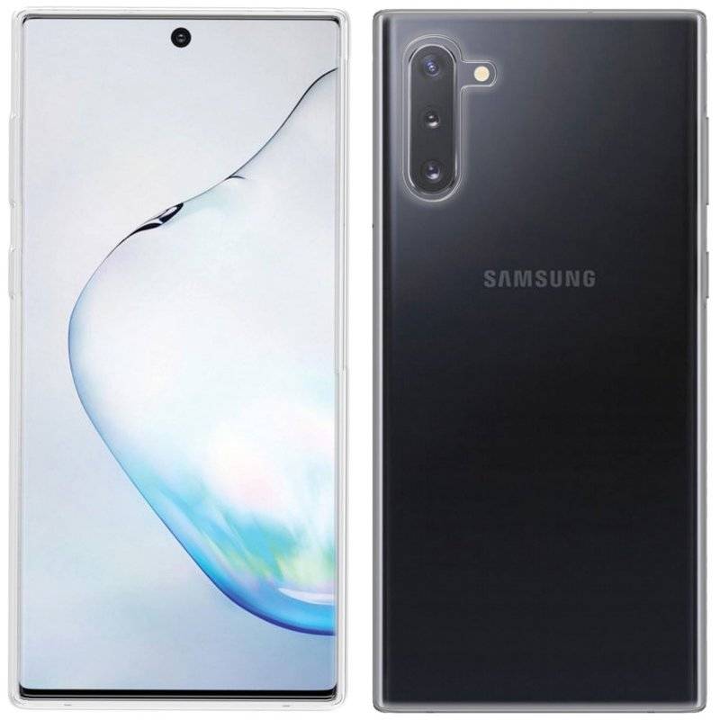 Silikon Hülle Basic für SAMSUNG GALAXY NOTE 10 (N970F) Case TPU Soft Handy Cover Schutz Transparent