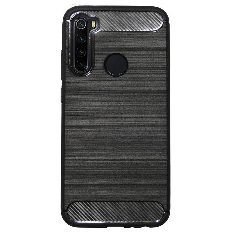 cofi1453® Silikon Hülle Carbon kompatibel mit XIAOMI REDMI NOTE 8 TPU Case Soft Handyhülle Cover Schutzhülle Schwarz