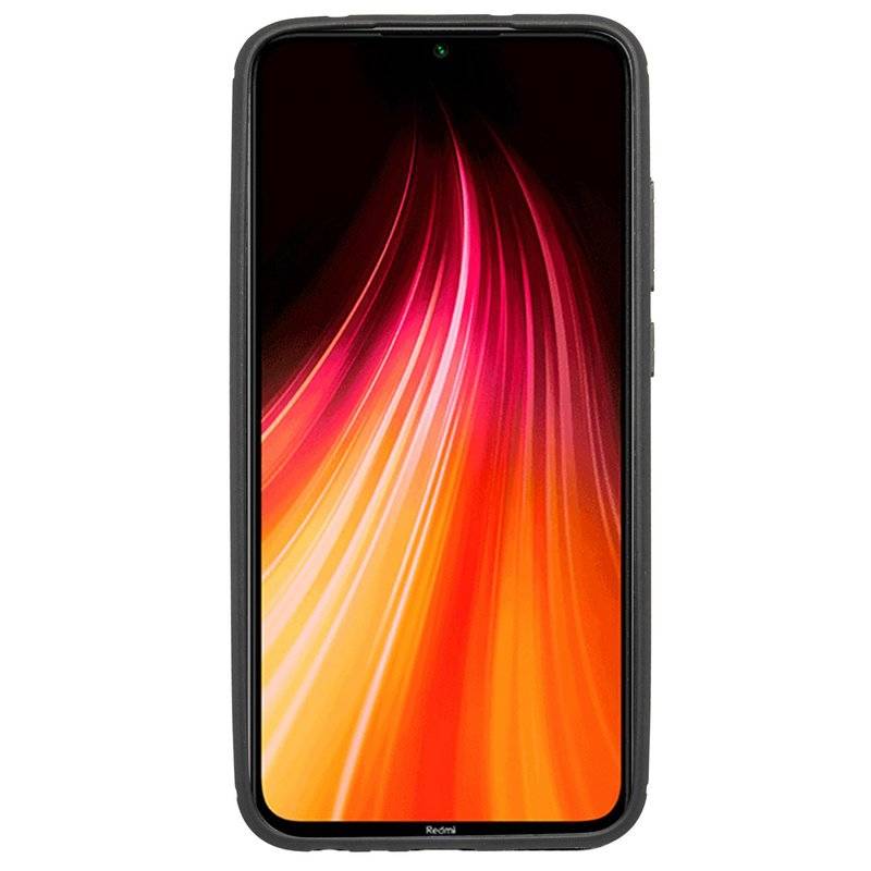 cofi1453® Silikon Hülle Carbon kompatibel mit XIAOMI REDMI NOTE 8 TPU Case Soft Handyhülle Cover Schutzhülle Schwarz