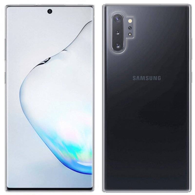 Silikon Hülle Basic für SAMSUNG GALAXY NOTE 10 PLUS (N975F) Case TPU Soft Handy Cover Schutz Transparent