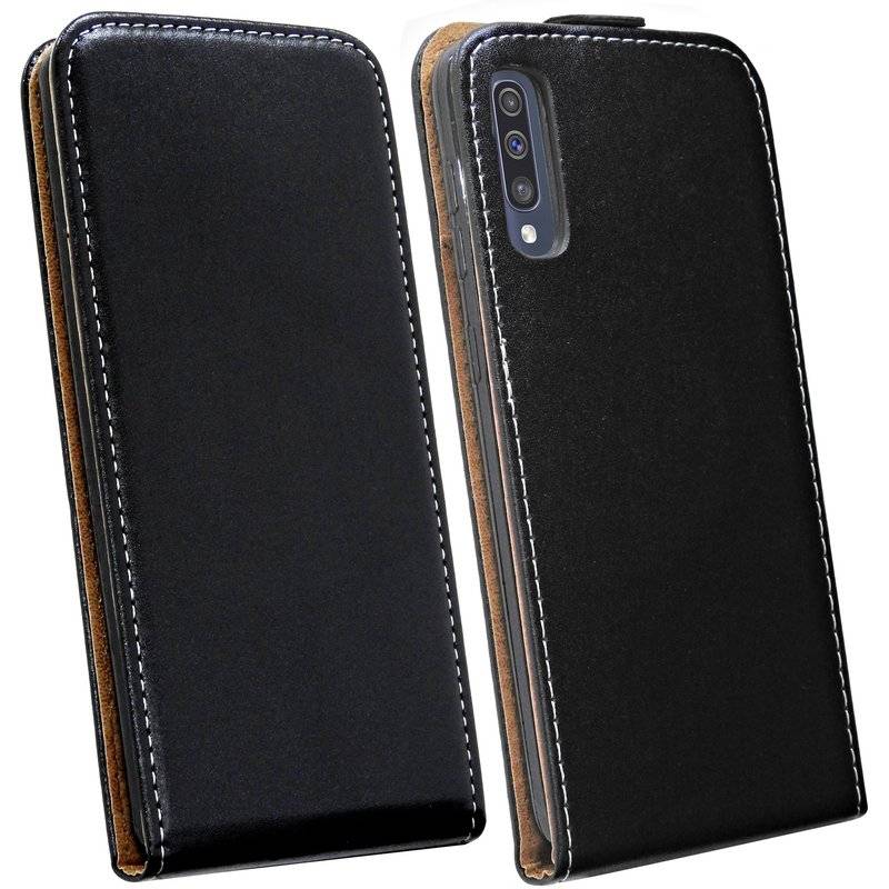 Flip Case für SAMSUNG GALAXY A30s (A307F) Handy Tasche vertikal aufklappbar Schutzhülle Klapp Hülle Schwarz