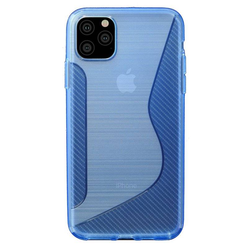 S-Line Hülle Bumper kompatibel mit iPhone 11 Pro Max Silikonhülle Stoßfest Handyhülle TPU Case Cover in Blau