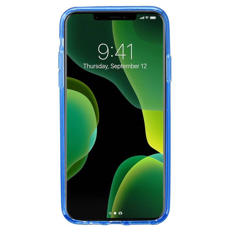 S-Line Hülle Bumper kompatibel mit iPhone 11 Pro Max Silikonhülle Stoßfest Handyhülle TPU Case Cover in Blau