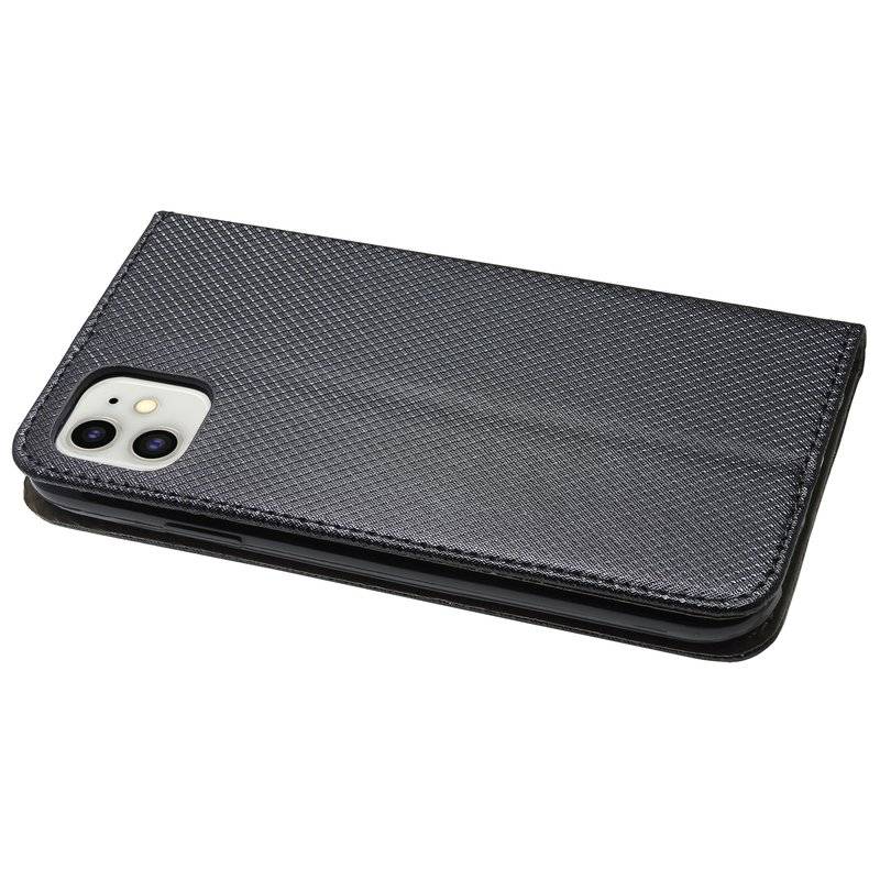 Buch Tasche Smart für iPhone 11 Handy Hülle Etui Brieftasche Schutzhülle mit Standfunktion, Kartenfach Schwarz