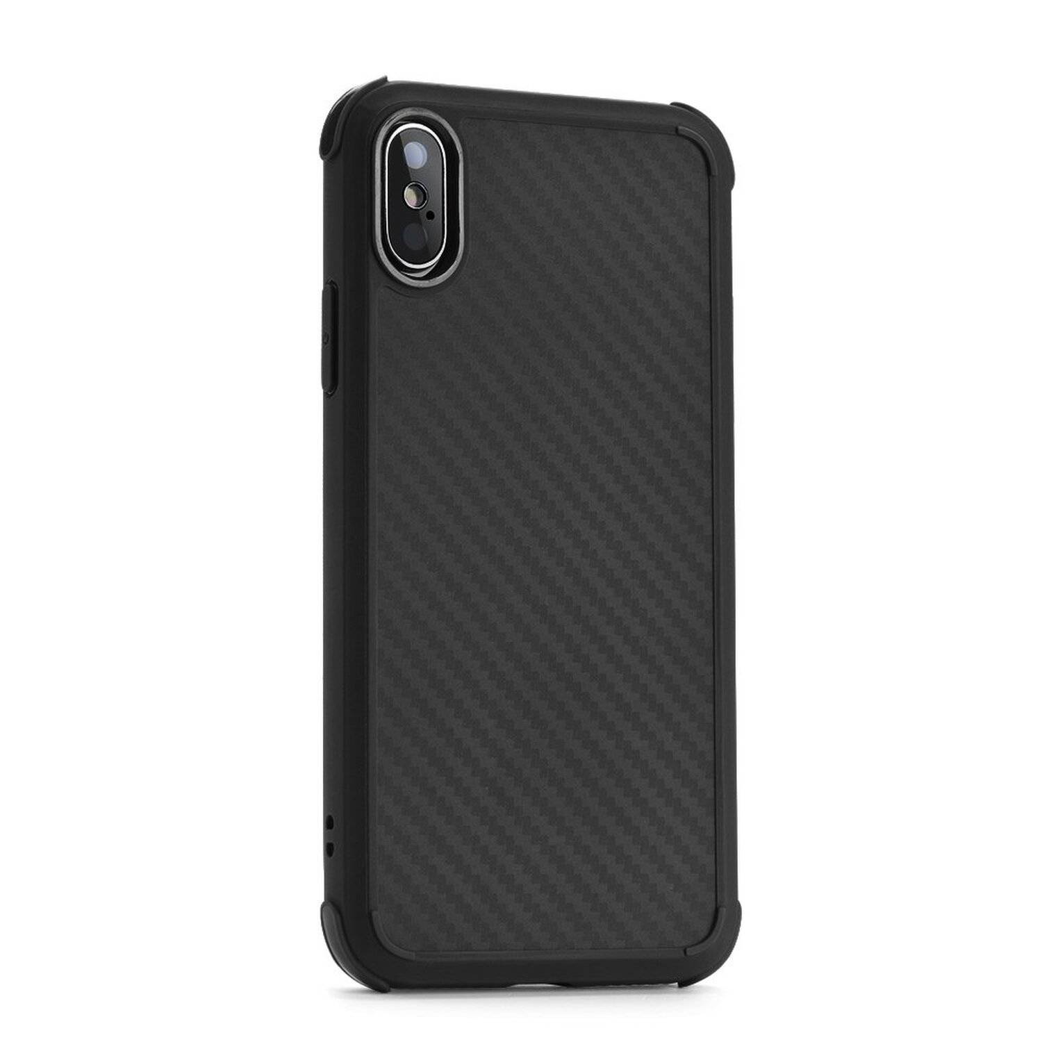 Schutzhülle Bumper Roar Carbon Armor SchutzHülle für iPhone 11 Pro Max Silikon Hülle Zubehör Tasche Schwarz