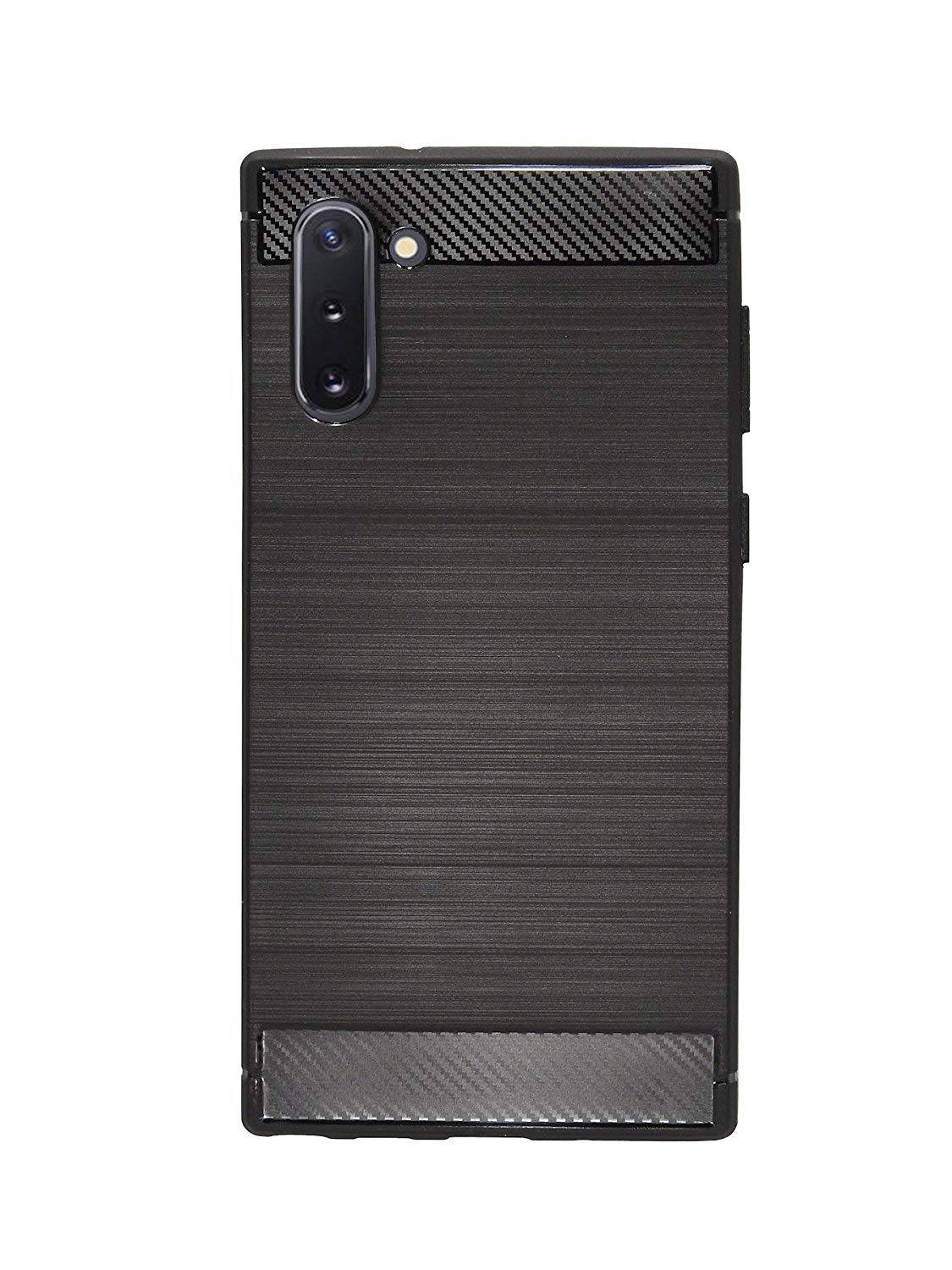 Silikon Hülle Carbon kompatibel mit SAMSUNG GALAXY NOTE 10 (N970F) TPU Case Soft Handyhülle Cover Schutzhülle