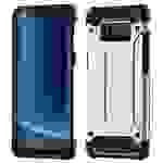 Schutzhülle Bumper Hybrid Armor SchutzHülle für Samsung Galaxy Note 10 Plus (N975F) Silikon Hülle Schutz Silber