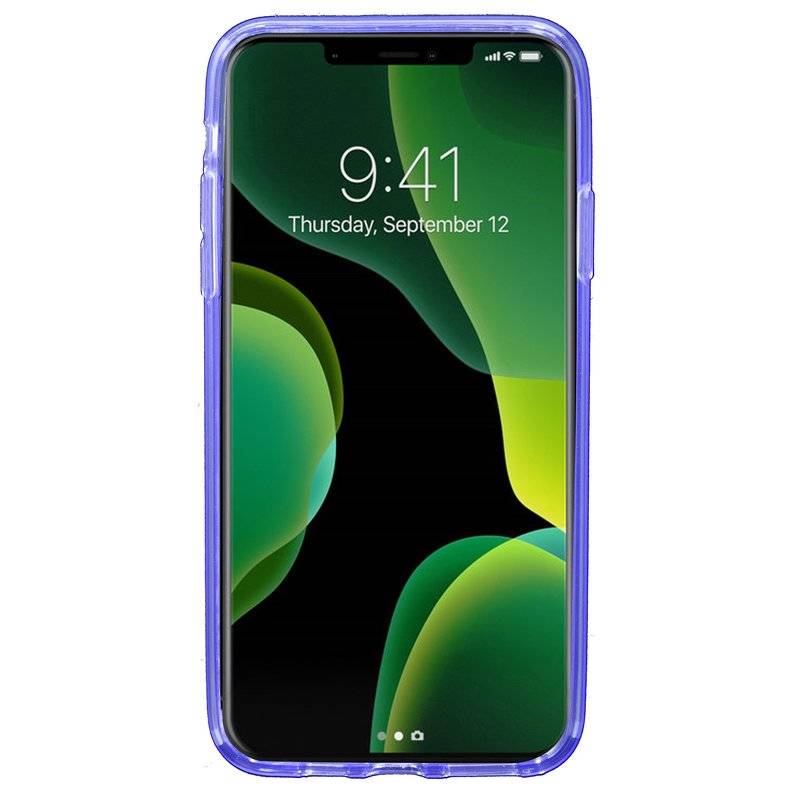 cofi1453® S-Line Hülle Bumper kompatibel mit iPhone 11 Pro Silikonhülle Stoßfest Handyhülle TPU Case Cover in Lila