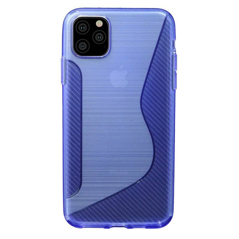 cofi1453® S-Line Hülle Bumper kompatibel mit iPhone 11 Pro Silikonhülle Stoßfest Handyhülle TPU Case Cover in Lila