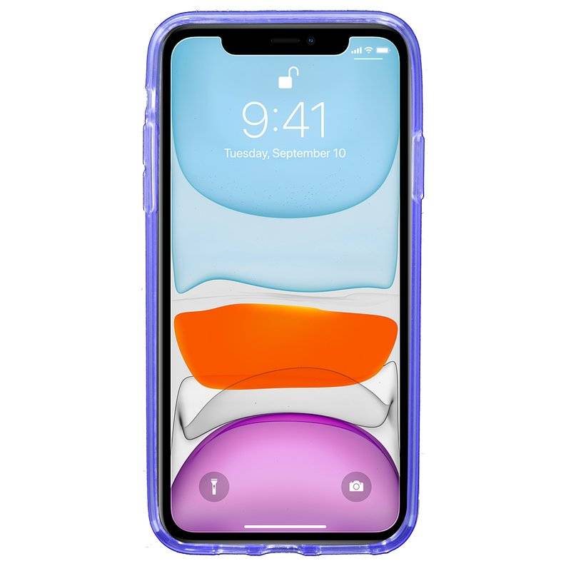 cofi1453® S-Line Hülle Bumper kompatibel mit iPhone 11 Silikonhülle Stoßfest Handyhülle TPU Case Cover in Lila