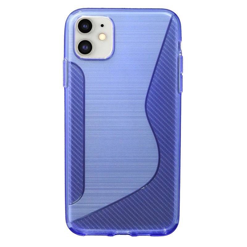 cofi1453® S-Line Hülle Bumper kompatibel mit iPhone 11 Silikonhülle Stoßfest Handyhülle TPU Case Cover in Lila
