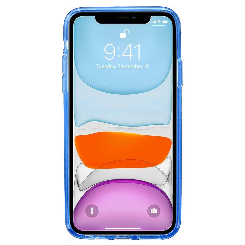 cofi1453® S-Line Hülle Bumper kompatibel mit iPhone 11 Silikonhülle Stoßfest Handyhülle TPU Case Cover in Blau