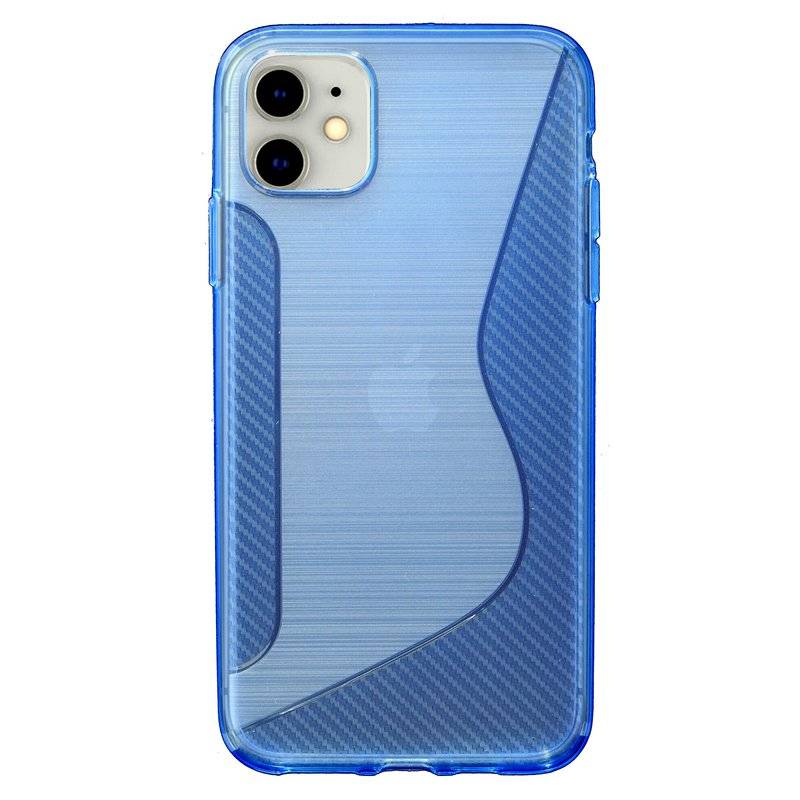 cofi1453® S-Line Hülle Bumper kompatibel mit iPhone 11 Silikonhülle Stoßfest Handyhülle TPU Case Cover in Blau