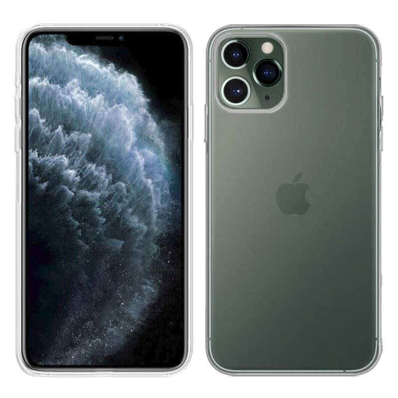 Silikon Hülle Tasche Case Zubehör für iPhone 11 Pro Max Gummi Bumper Schale Schutzhülle Zubehör in Transparent