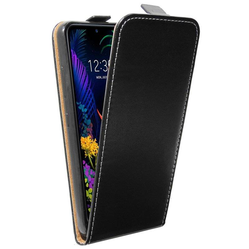 Flip Case kompatibel mit LG K50 Handy Tasche vertikal aufklappbar Schutzhülle Klapp Hülle Schwarz