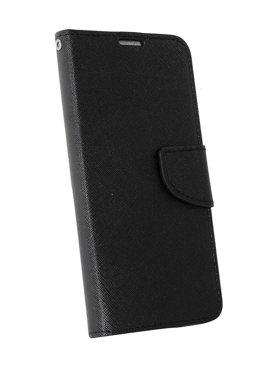 Buch Tasche "Fancy" für SAMSUNG GALAXY A20e (A202F) Handy Hülle Etui Brieftasche Schutzhülle mit Standfunktion Schwarz