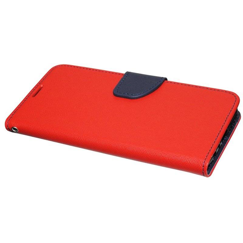 Buch Tasche "Fancy" für XIAOMI REDMI NOTE 8 Handy Hülle Etui Brieftasche Schutzhülle mit Standfunktion Rot-Blau