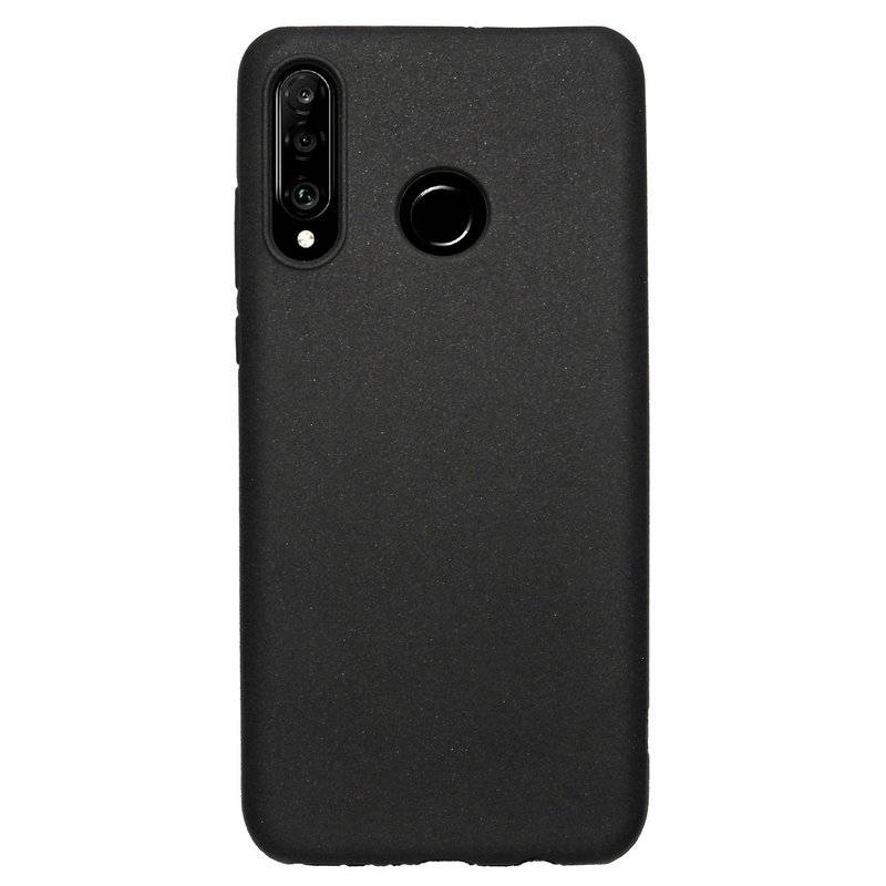 cofi1453® Silikon Hülle Basic kompatibel mit HUAWEI P30 LITE Case TPU Soft Handy Cover Schutz Schwarz
