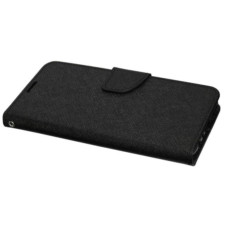 Buch Tasche "Fancy" für XIAOMI REDMI NOTE 8 Handy Hülle Etui Brieftasche Schutzhülle mit Standfunktion Schwarz