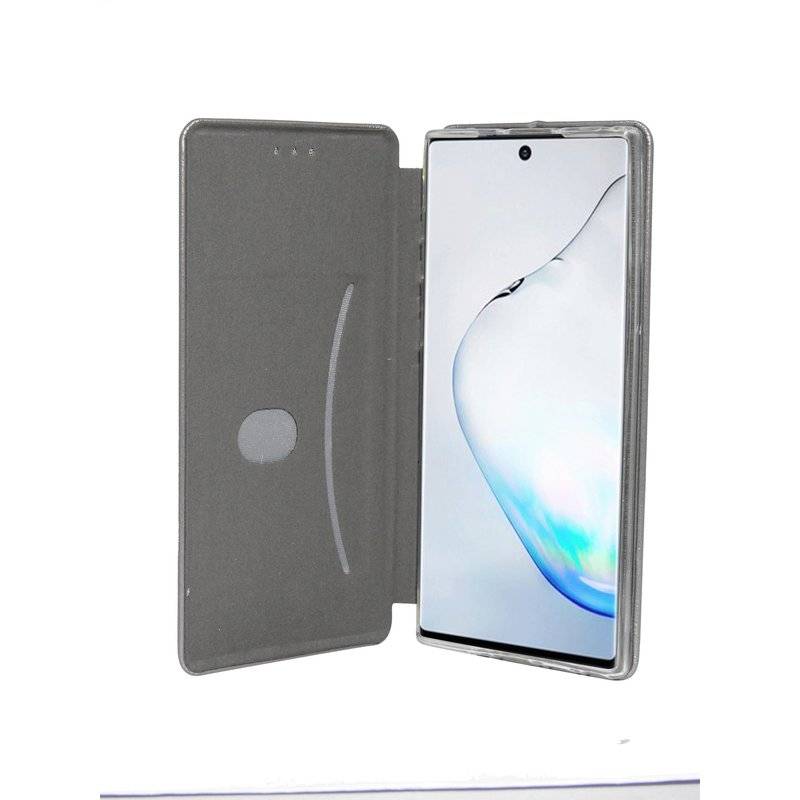 Buch Tasche "Elegance" für SAMSUNG GALAXY NOTE 10 PLUS (N975F) Handy Hülle Etui Brieftasche Schutzhülle Anthrazit