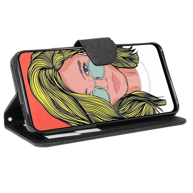 Buch Tasche "Fancy" kompatibel mit HUAWEI Y9 2019 Handy Hülle Etui Brieftasche Schutzhülle mit Standfunktion Schwarz