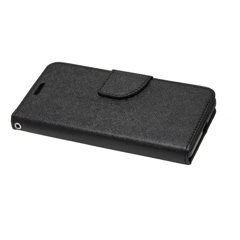 Buch Tasche "Fancy" kompatibel mit NOKIA 1 PLUS Handy Hülle Etui Brieftasche Schutzhülle mit Standfunktion in Schwarz