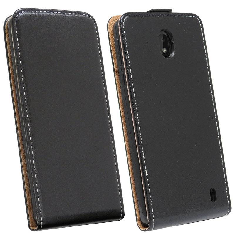 cofi1453® Flip Case kompatibel mit NOKIA 1 PLUS Handy Tasche vertikal aufklappbar Schutzhülle Klapp Hülle Schwarz