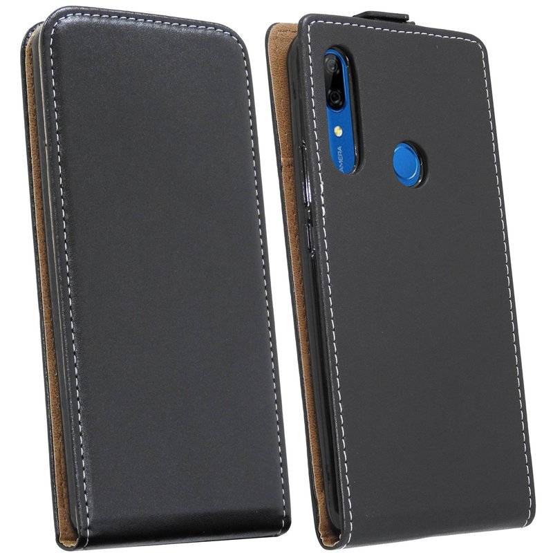 Flip Case kompatibel mit HUAWEI Y9 2019 Handy Tasche vertikal aufklappbar Schutzhülle Klapp Hülle Schwarz