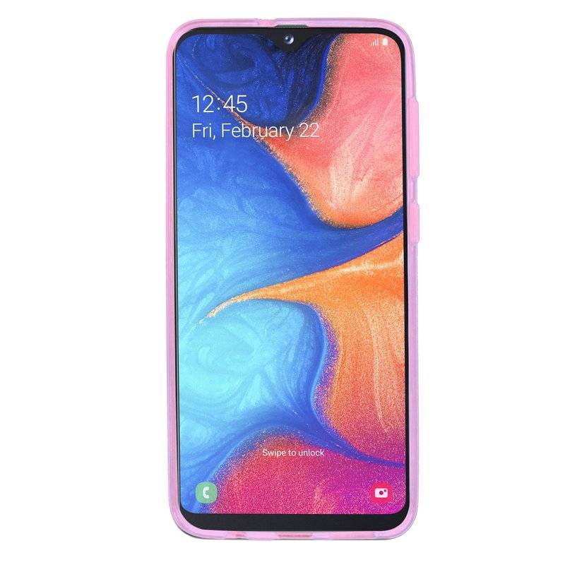 S-Line Hülle Bumper kompatibel mit Samsung Galaxy A20e (A202F) Silikonhülle Stoßfest Handyhülle TPU Case Cover Pink