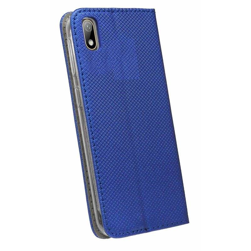 Buch Tasche "Smart" kompatibel mit HONOR 8S Handy Hülle Etui Brieftasche Schutzhülle mit Standfunktion, Kartenfach Blau