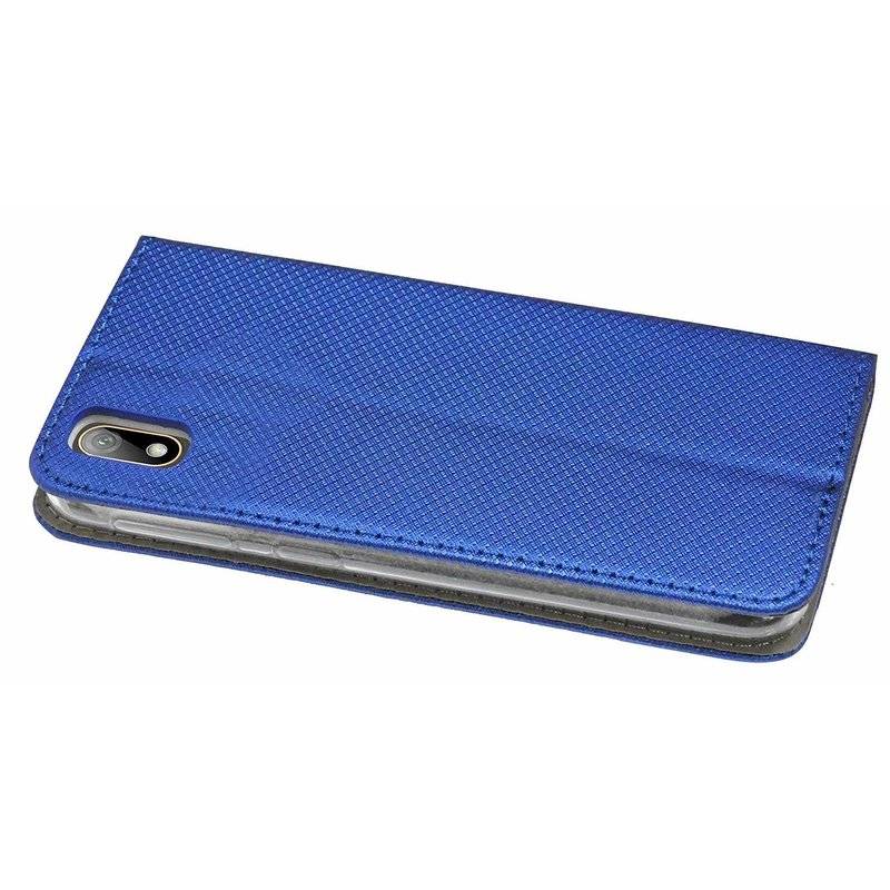 Buch Tasche "Smart" kompatibel mit HONOR 8S Handy Hülle Etui Brieftasche Schutzhülle mit Standfunktion, Kartenfach Blau