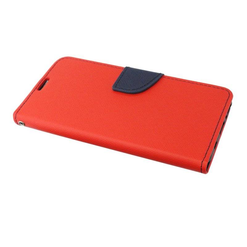 Buch Tasche "Fancy" kompatibel mit HUAWEI Y9 2019 Handy Hülle Etui Brieftasche Schutzhülle mit Standfunktion Rot-Blau