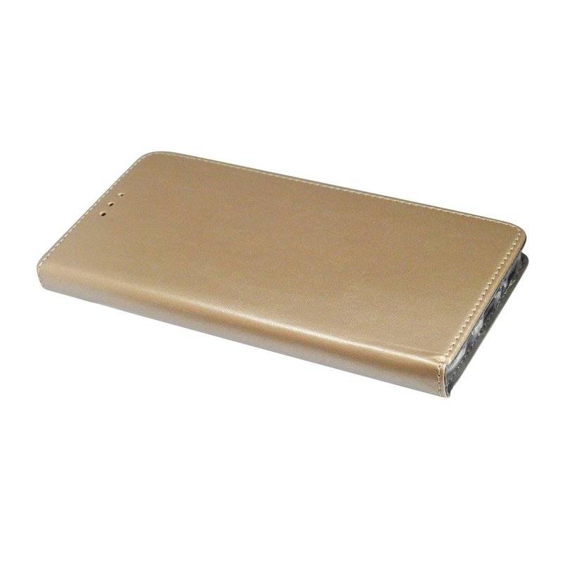 Buch Tasche "Smart" kompatibel mit SAMSUNG GALAXY A70 (A705F) Handy Etui Brieftasche Schutzhülle mit Standfunktion Gold