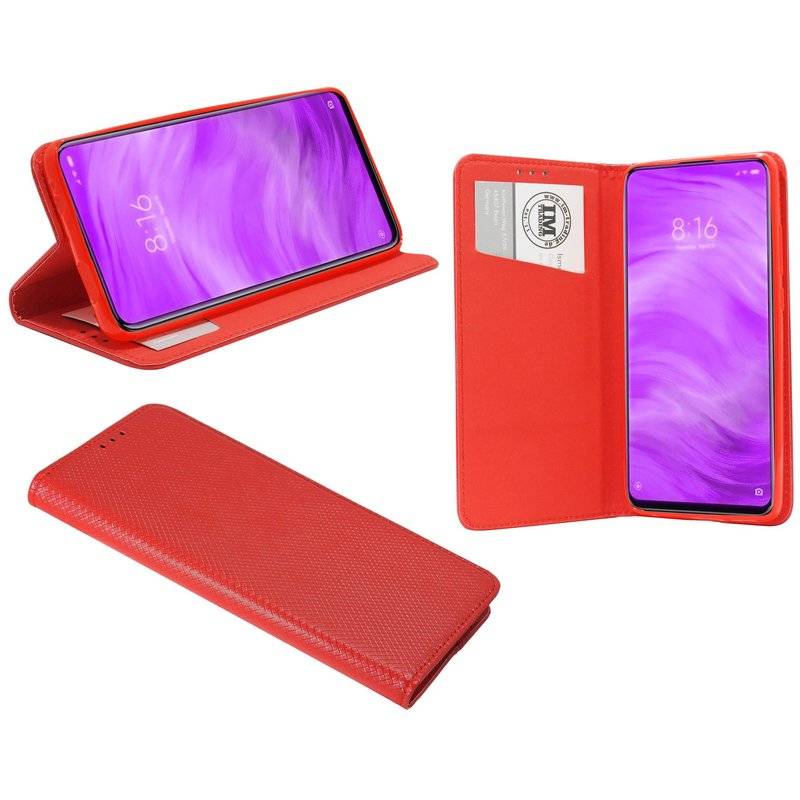 Buch Tasche "Smart" für XIAOMI MI 9T / 9T PRO Handy Hülle Etui Brieftasche Schutzhülle mit Standfunktion Rot