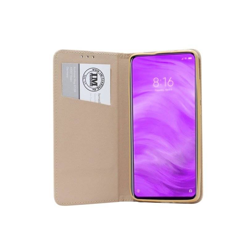 Buch Tasche "Smart" für XIAOMI REDMI K20 PRO Handy Hülle Etui Brieftasche Schutzhülle mit Standfunktion Gold