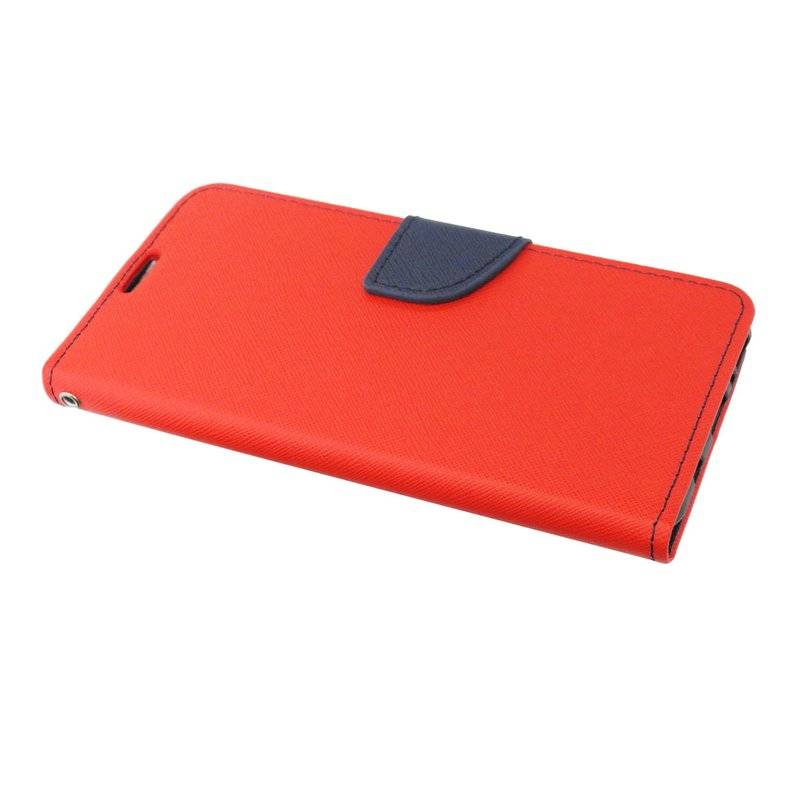 Buch Tasche "Fancy" kompatibel mit SAMSUNG GALAXY A40 (A405F) Handy Hülle Etui Schutzhülle mit Standfunktion Rot-Blau