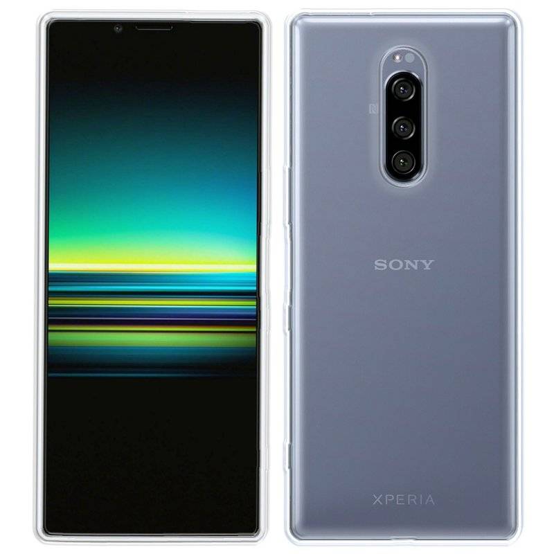 Silikon Hülle Basic kompatibel mit SONY XPERIA 1 Case TPU Soft Handy Cover Schutz Transparent