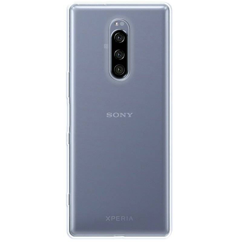 Silikon Hülle Basic kompatibel mit SONY XPERIA 1 Case TPU Soft Handy Cover Schutz Transparent