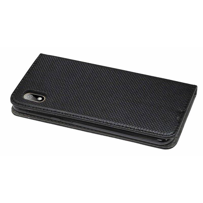 Buch Tasche "Smart" kompatibel mit HONOR 8S Handy Hülle Brieftasche Schutzhülle mit Standfunktion Kartenfach Schwarz