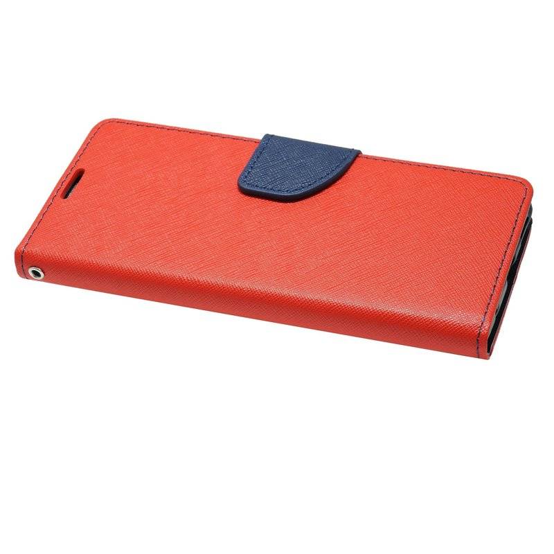 Buch Tasche "Fancy" kompatibel mit SONY XPERIA L3 Handy Hülle Etui Brieftasche Schutzhülle mit Standfunktion Rot-Blau