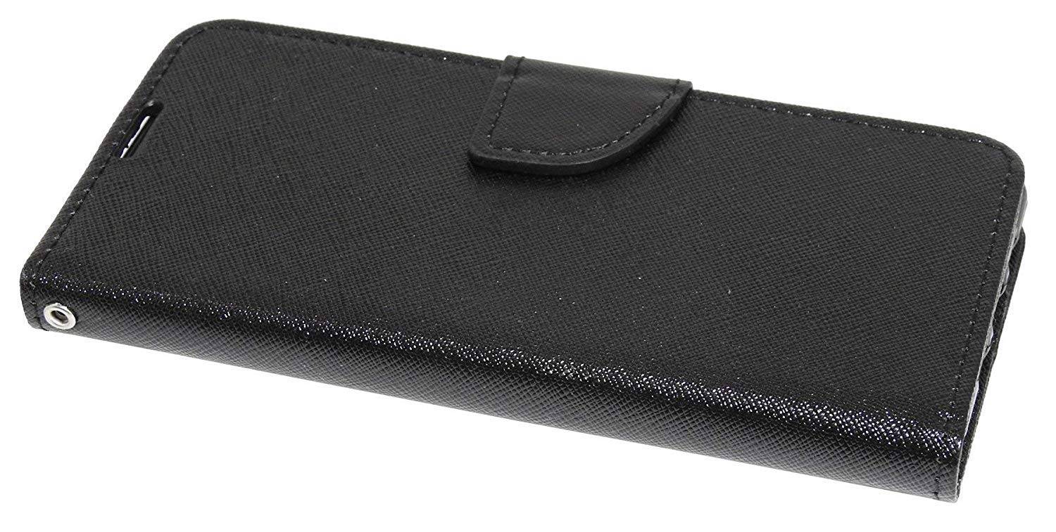 Buch Tasche "Fancy" für SONY XPERIA 10 PLUS Handy Hülle Etui Brieftasche Schutzhülle mit Standfunktion Schwarz