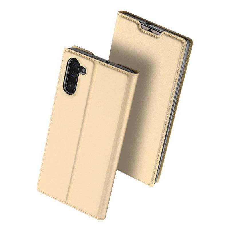 Buch Tasche "Dux Ducis" für SAMSUNG GALAXY NOTE 10 PLUS N975F Handy Hülle Brieftasche Schutzhülle Standfunktion Gold