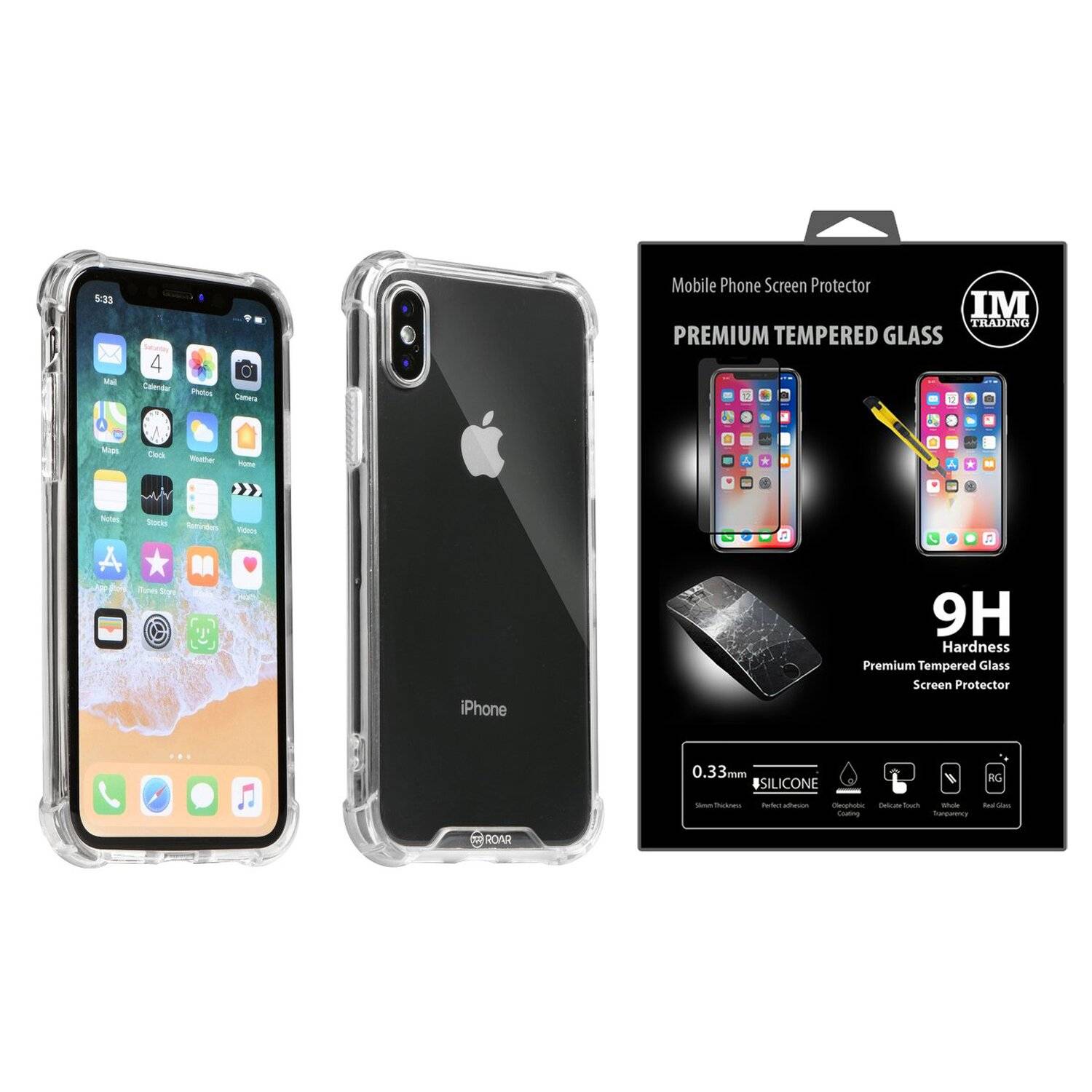 Schutzhülle + 9H Schutzfolie Schutzglas SchutzHülle Silikon Hülle Tasche Schutzschale Schutz in Transparent iPhone 7