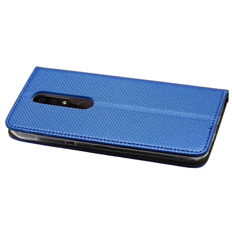 Buch Tasche "Smart" für NOKIA 4.2 Handy Hülle Etui Brieftasche Schutzhülle mit Standfunktion, Kartenfach Blau