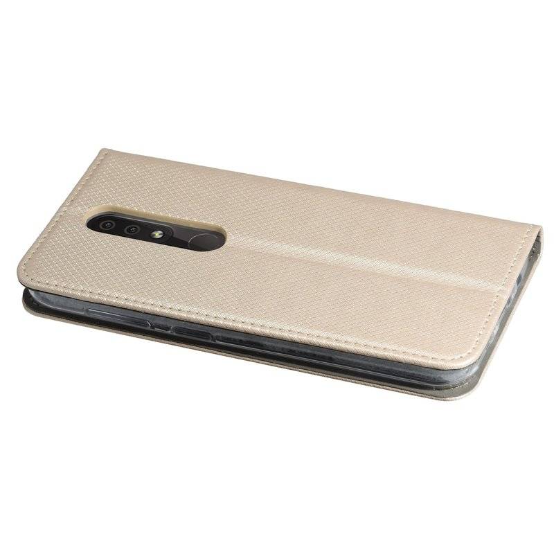 Buch Tasche "Smart" für NOKIA 4.2 Handy Hülle Etui Brieftasche Schutzhülle mit Standfunktion, Kartenfach Gold