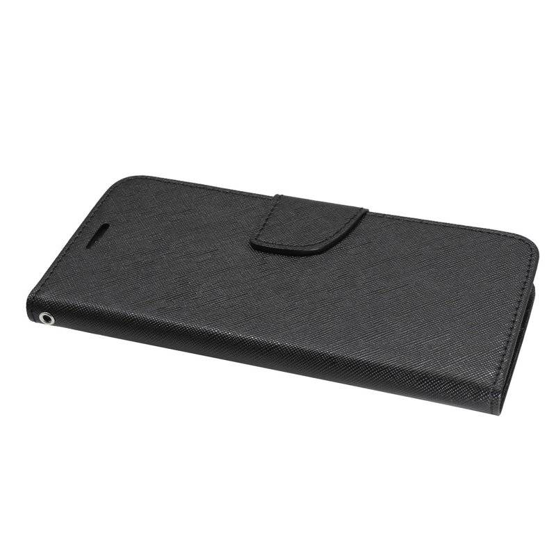 Buch Tasche "Fancy" für ZTE BLADE V10 Handy Hülle Etui Brieftasche Schutzhülle mit Standfunktion Schwarz